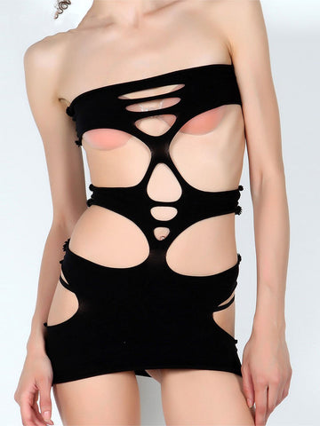 Solid Cutout Bodystocking