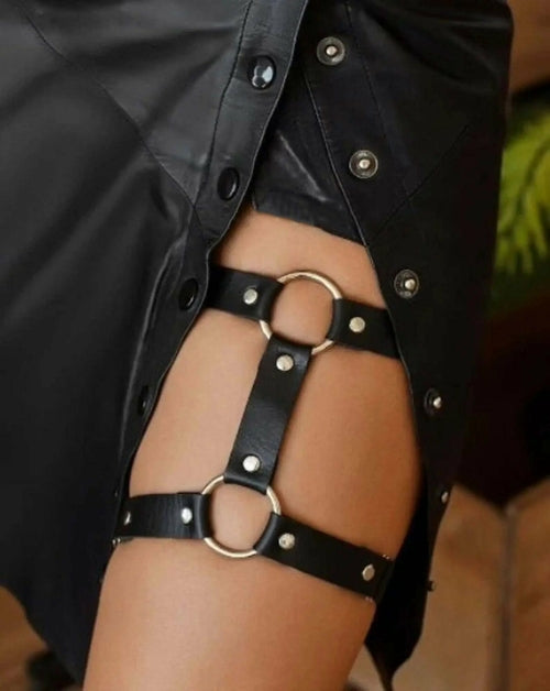 2Pcs Gothic Double Row Garters Leg Ring