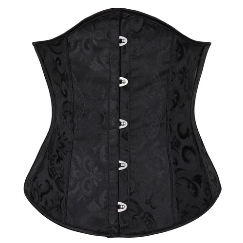 Underbust Corset Floral Push Up Boned Bustier Gothique Korsett For