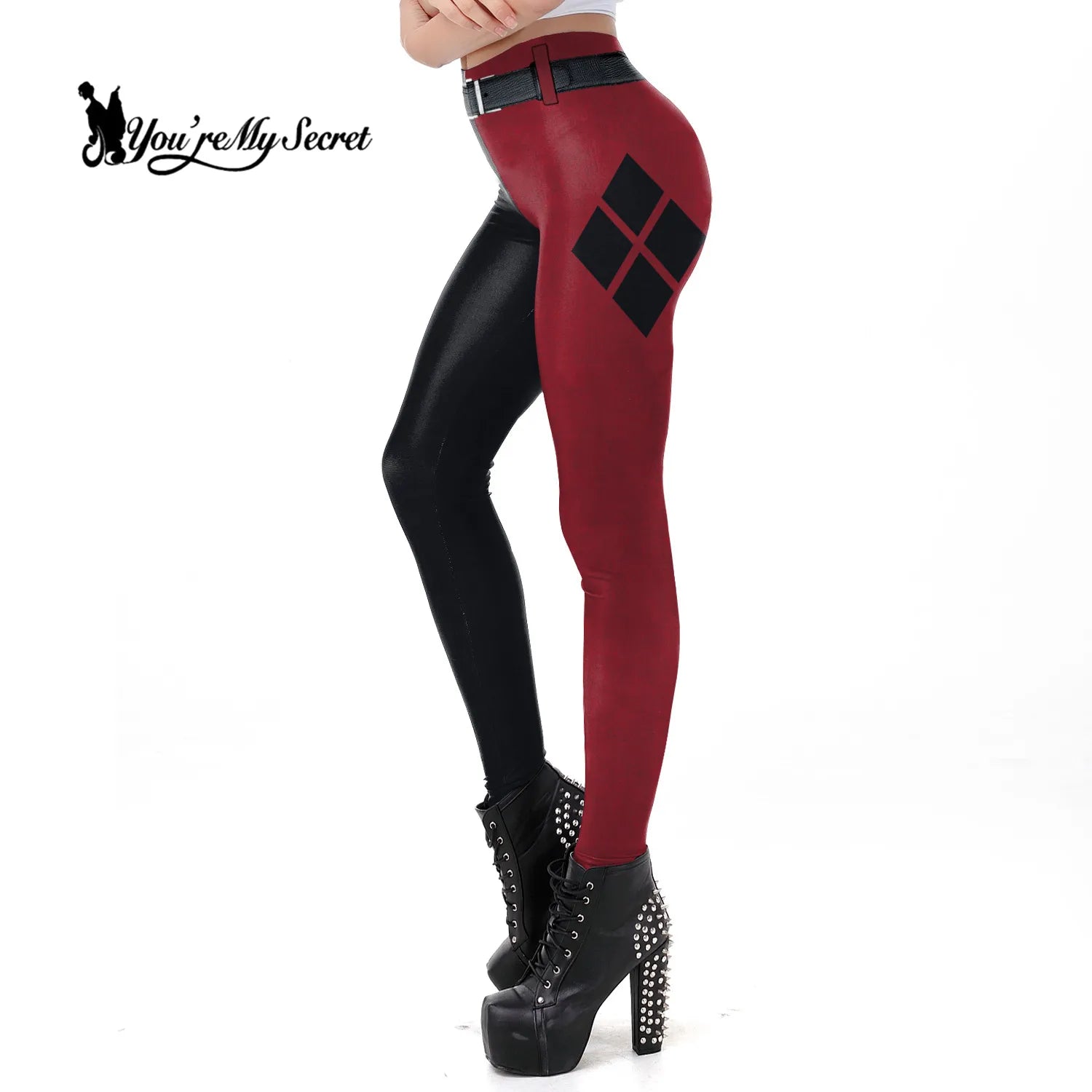[You're My Secret] WomenDeadpool Cosplay Pattern Coloring Print Pants
