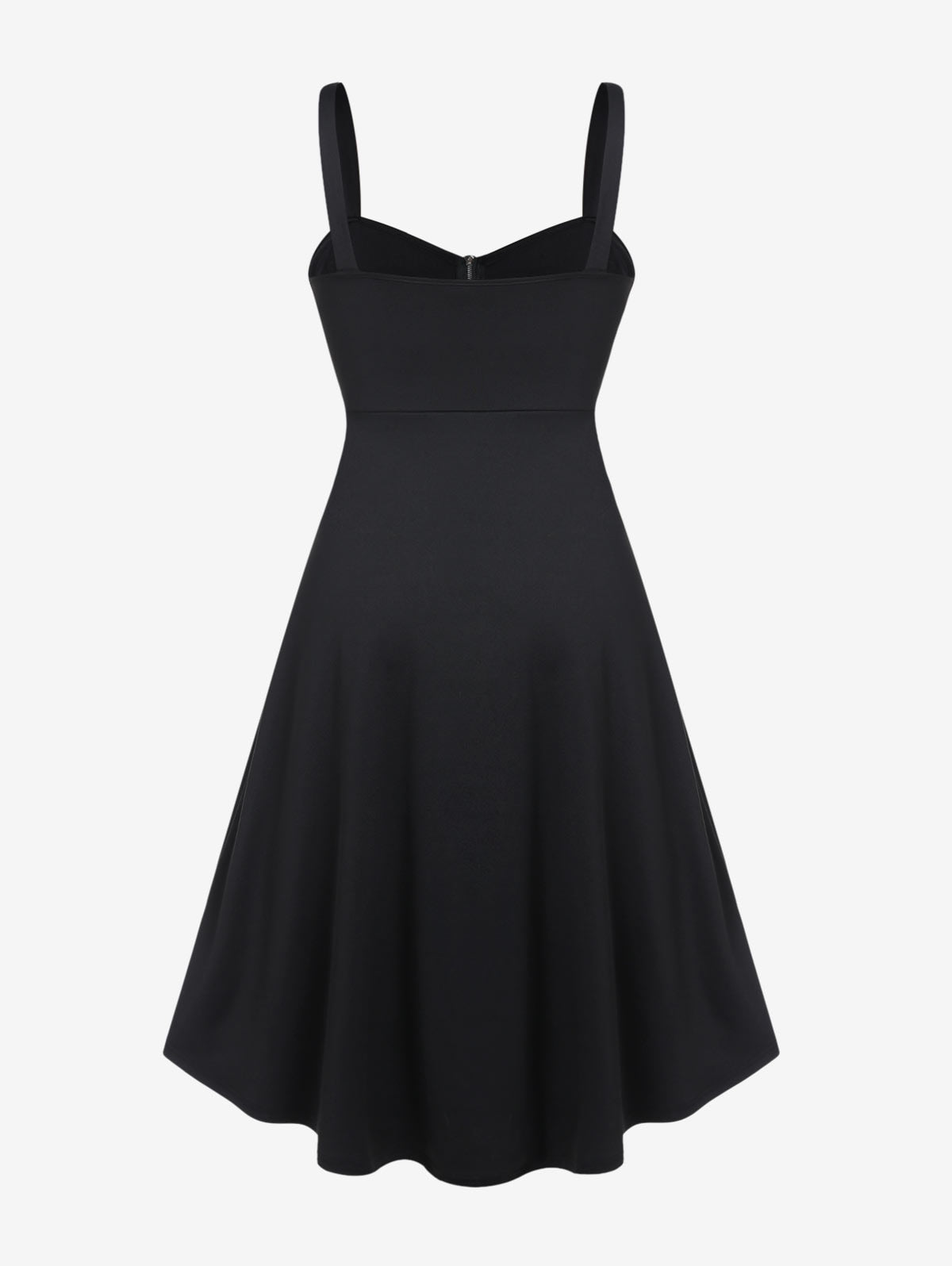 Rosegal Gothic Buckled Lace Up High Low Midi Dress High Waist