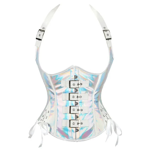 Steampunk Underbust Corset Vest Waist Cincher Vest Leather Bustier Top