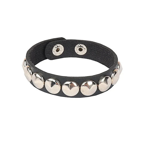 2024 New PU Leather Studded Bracelet Punk Bracelet Adjustable Goth