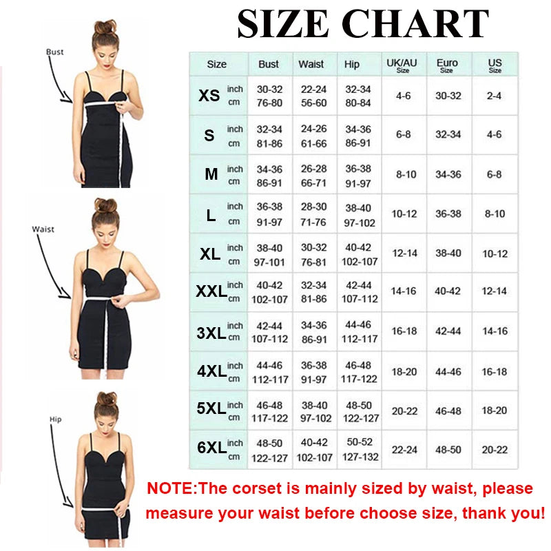 Sexy Gothic Corsets and Bustiers Top Overbust Corset Belt Slimming