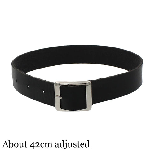 Woman Black Punk Choker Collar Necklace Sexy PU Leather Heart Lock Key