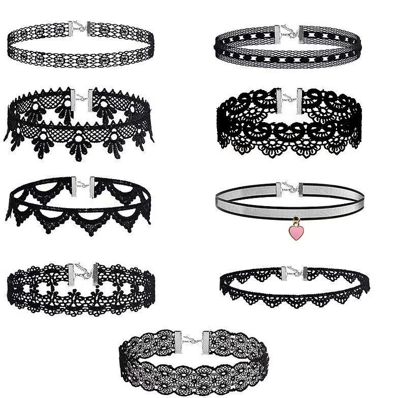 Lady Chokers Leaf Tassel Women Neck Jewelry Accessory Girl Lace Gothic