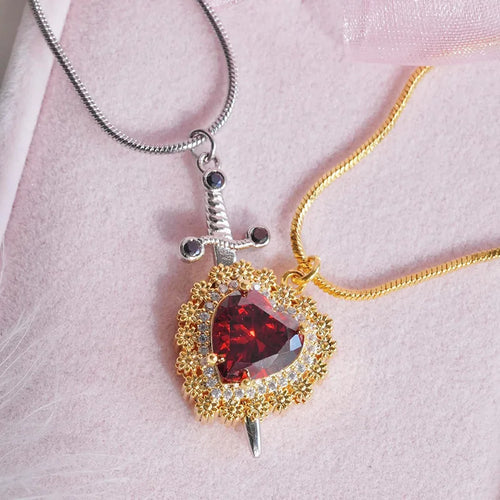 Gothic Punk One Arrow Through The Heart Creative Two Color Couple