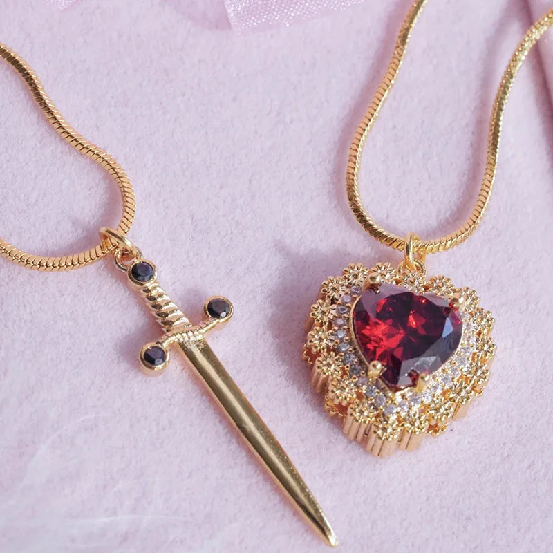 Gothic Punk One Arrow Through The Heart Creative Two Color Couple