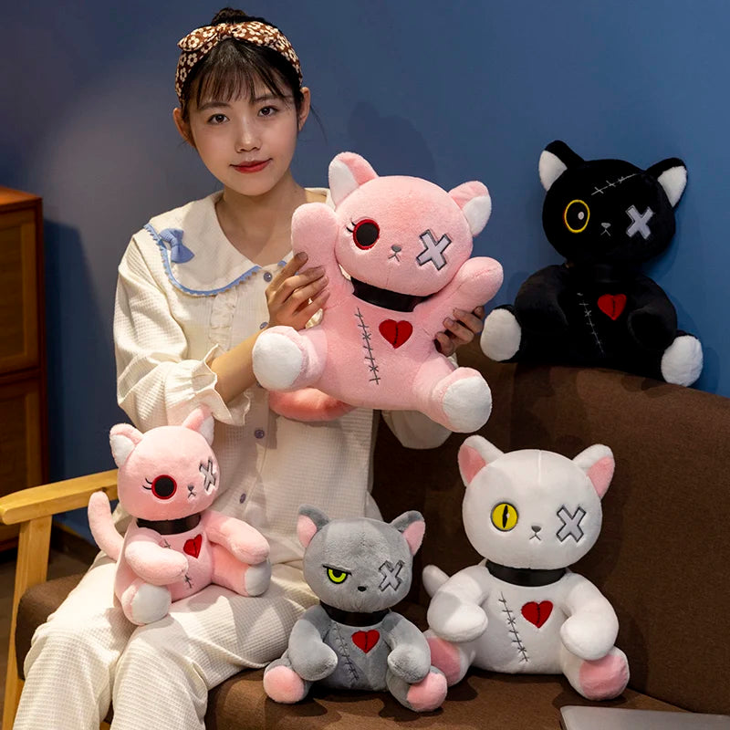 Reborn Cat Plush Toys Stuffed Dark Series Gothic Lolita Animals Doll