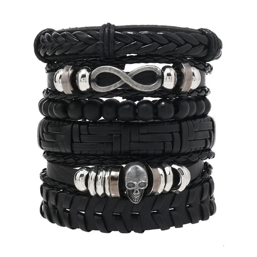 Fashion Bracelet Viking  Bracelet For Men Hand Bracelets Woven Skull