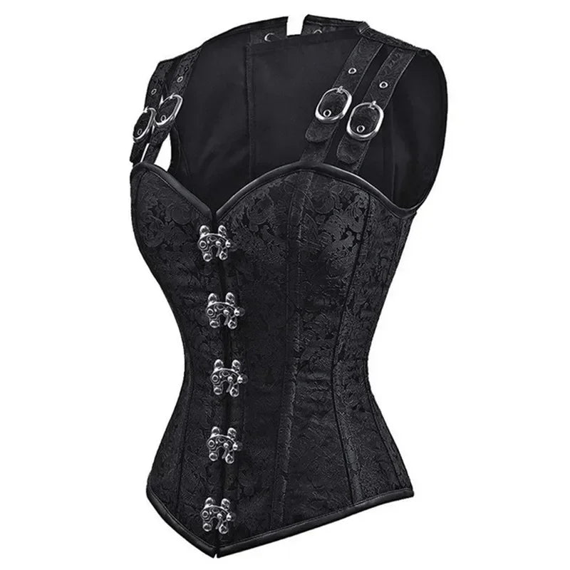 Steampunk Corset Top Sexy Women Shoulder Straps Gothic Bustier Corsets