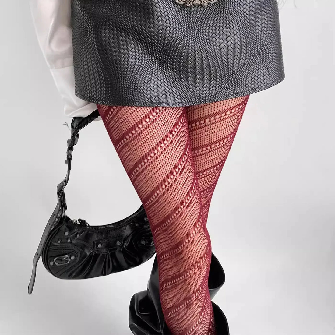 2025 New Woman Girls Fashion Punk Gothic Fishnet Stockings Snake Skull