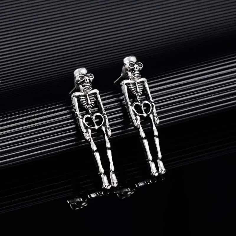 New Halloween Skull Skeleton Drop Earrings for Women Fashion Trend