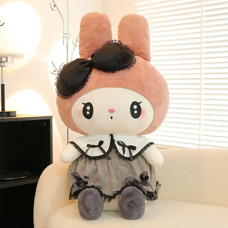 Sanrio Black Kuromi Mymelody Plush Stuffed Dolls Kawaii Cartoon Sofa
