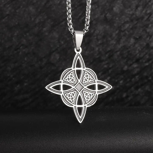 Stainless Steel Vintage Irish Celtic Trinity Knot Pendant Wiccan Witch
