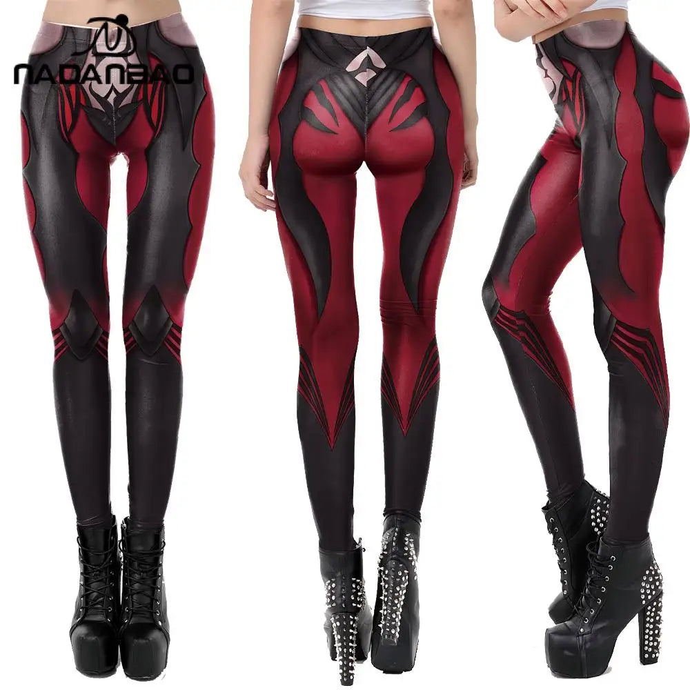 NADANBAO Women Leggings Gothic Style Anime Printed High Quality