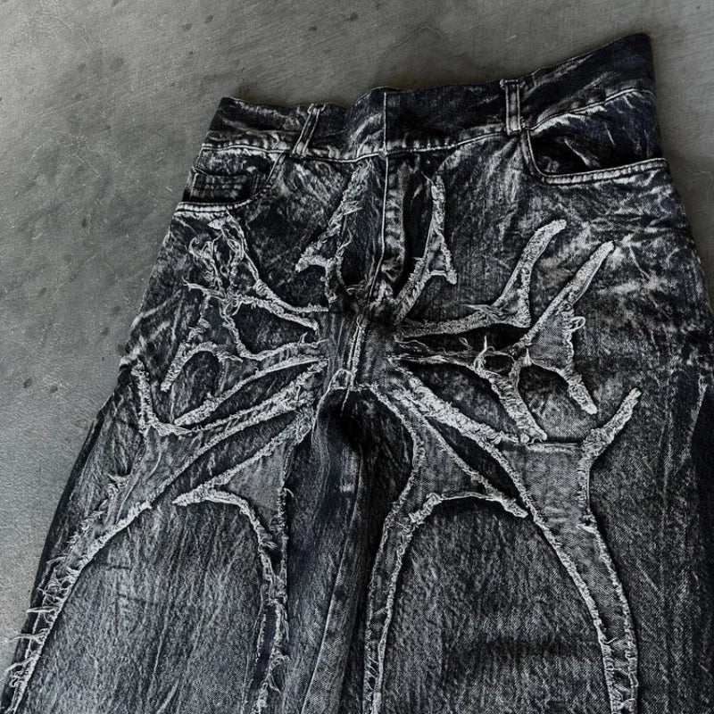 Gothic Retro Oversized Baggy Fit Unisex Mopping Pants Y2K Phantom