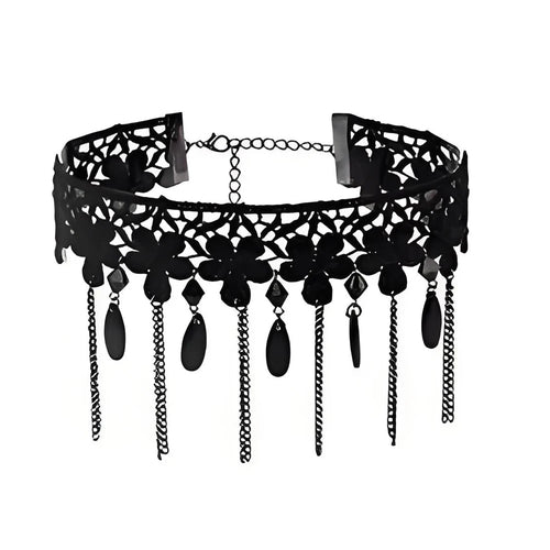 Lady Chokers Leaf Tassel Women Neck Jewelry Accessory Girl Lace Gothic