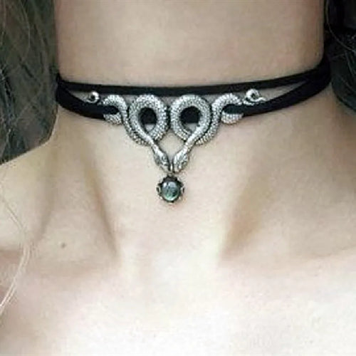 Punk Goth Black Velvet Choker Necklaces Gothic Style Rope Women Neck
