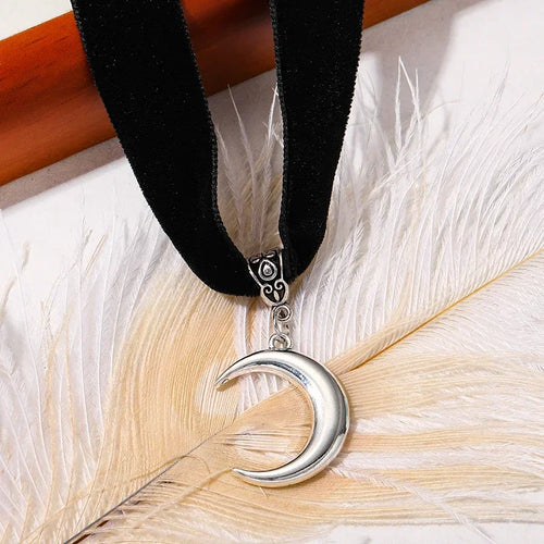 Punk Goth Black Velvet Choker Necklaces Gothic Style Rope Women Neck