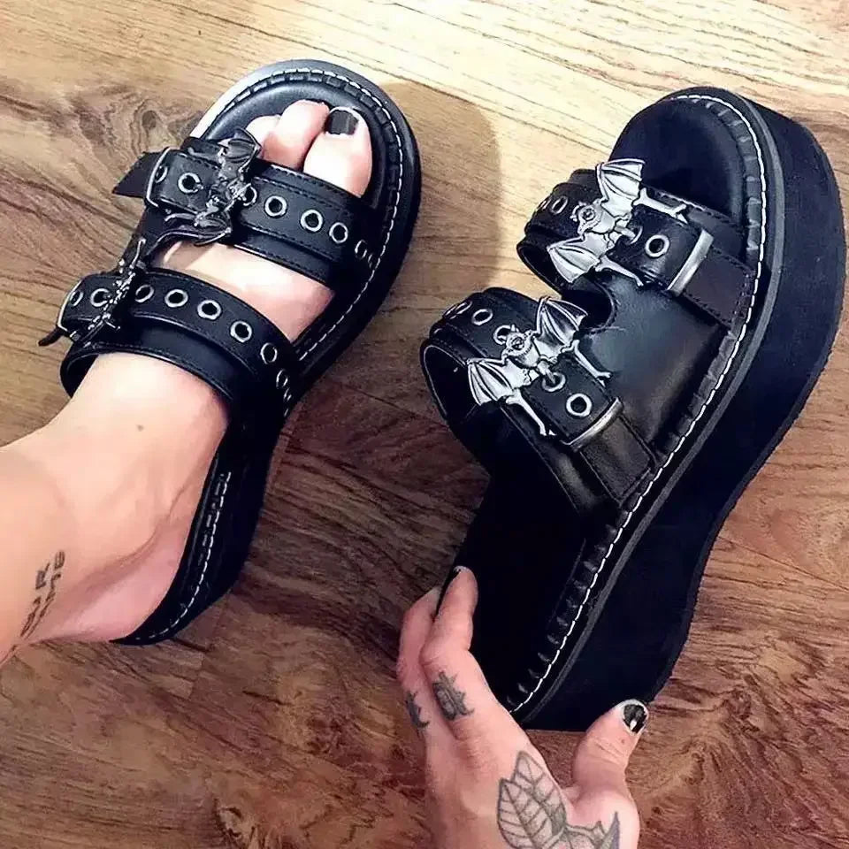 Metal Decoration Women Slippers Designer Summer Sandals Buckles