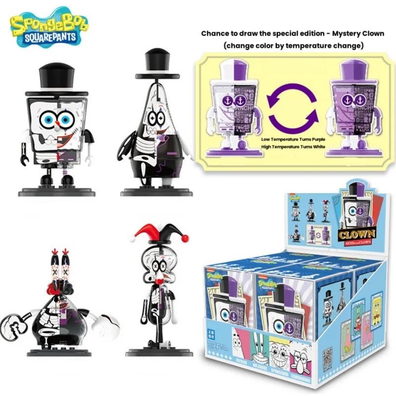 Cartoon SpongeBob Gothic Joker Block Assembly Blind Box Patrick Model