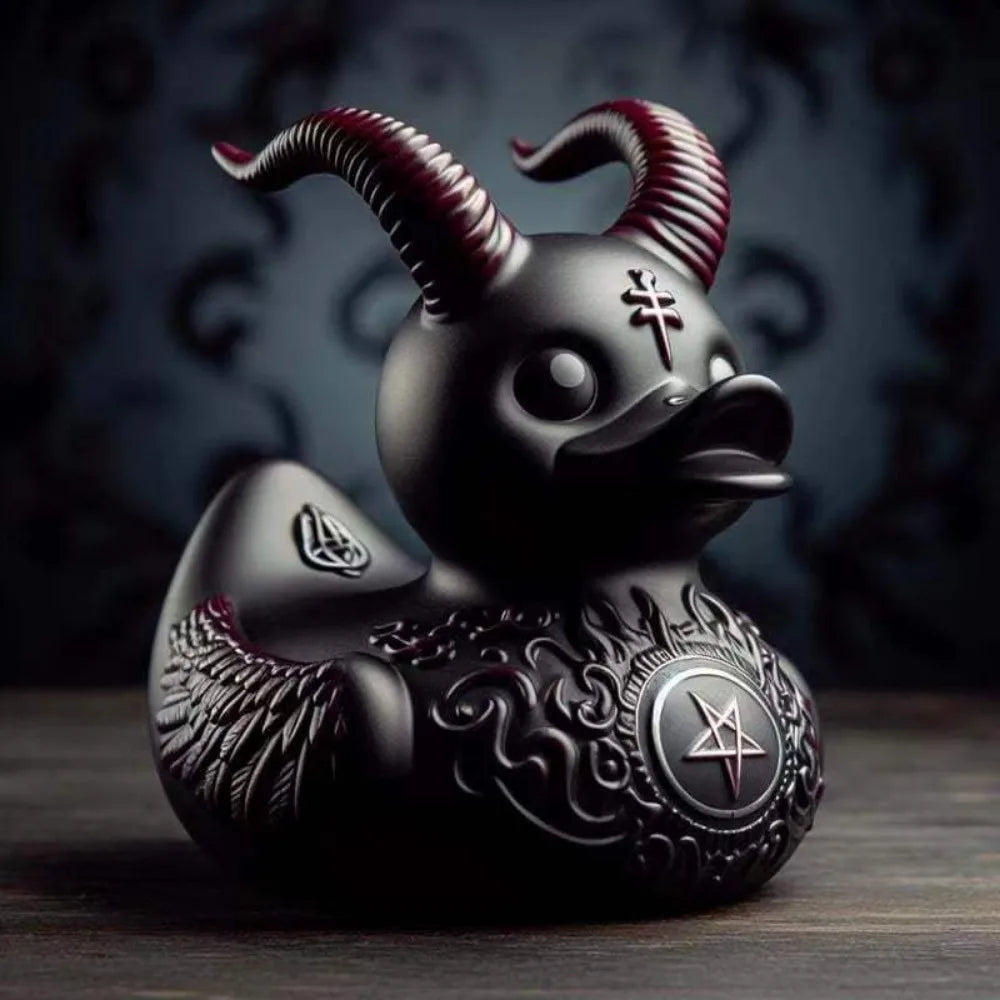 Duck Gothic punk duck, novelty duck decorated with Halloween