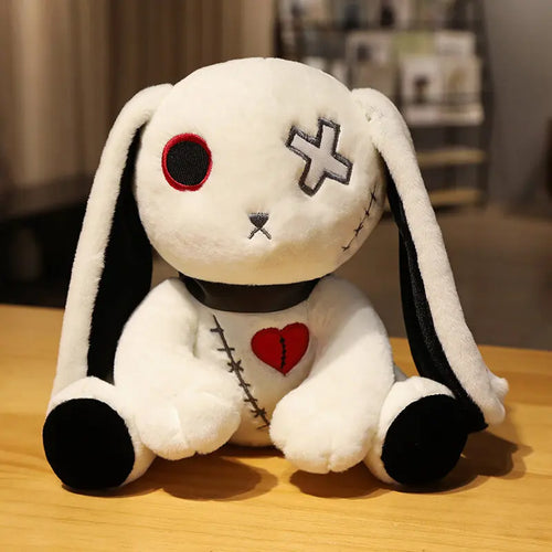 Spooky Gothic Bunny Stuffed Crazy Rabbit Plush Toys, Spooky Gothic