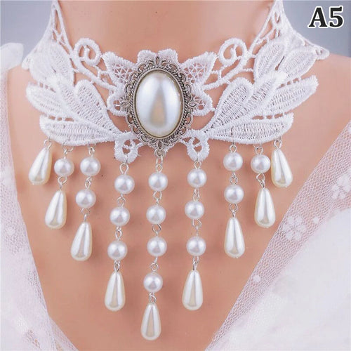 New Sexy Gothic Chokers Crystal Black Lace Neck Choker Necklace