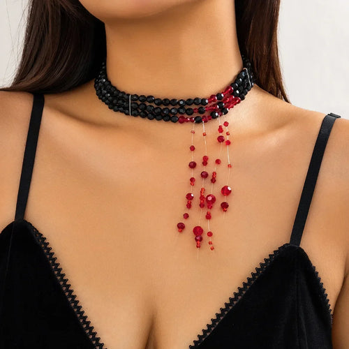 Punk Goth Black Velvet Choker Necklaces Gothic Style Rope Women Neck
