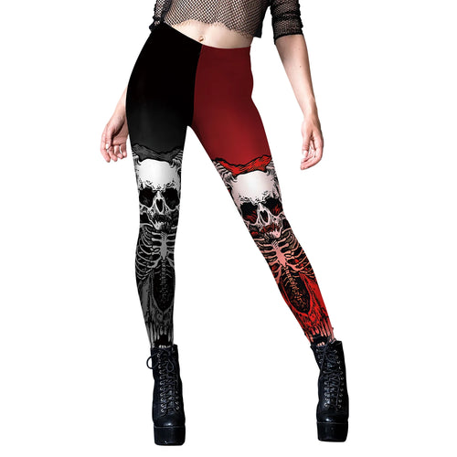 [You're My Secret] Halloween Skeleton Print Legging Punk Women Legging