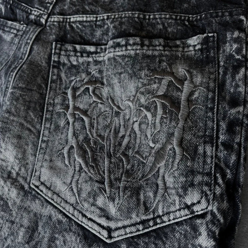 Gothic Retro Oversized Baggy Fit Unisex Mopping Pants Y2K Phantom