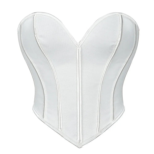 Sexy Women Overbust Corsets Crop Tops Golden Printed Bustiers Lace Up