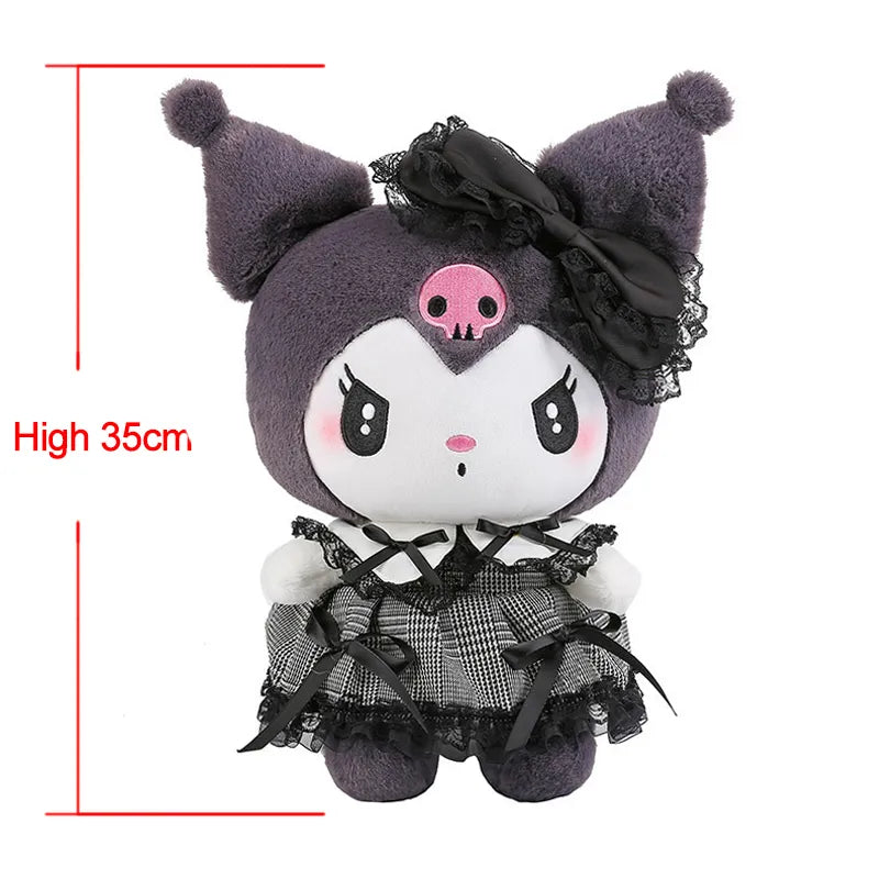 Sanrio Black Kuromi Mymelody Plush Stuffed Dolls Kawaii Cartoon Sofa