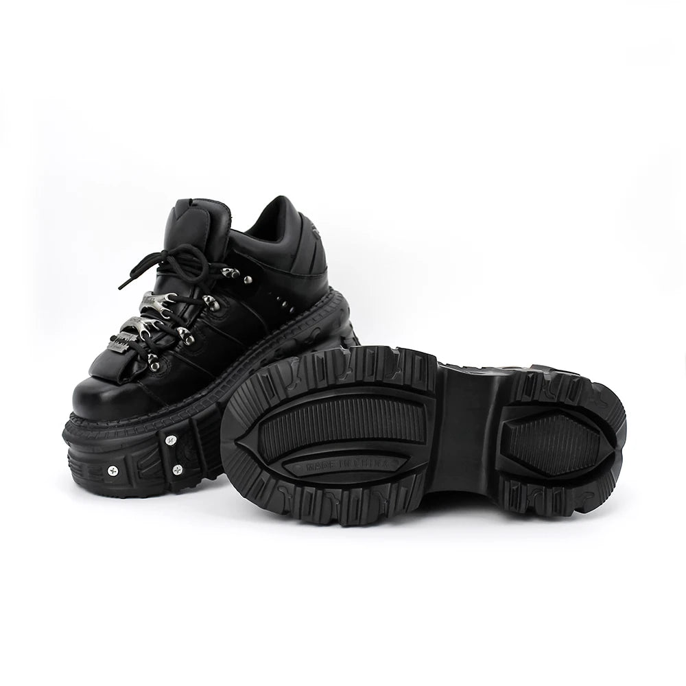 New Punk Style Women Shoes Lace-up Heel Height 6CM Platform Shoes