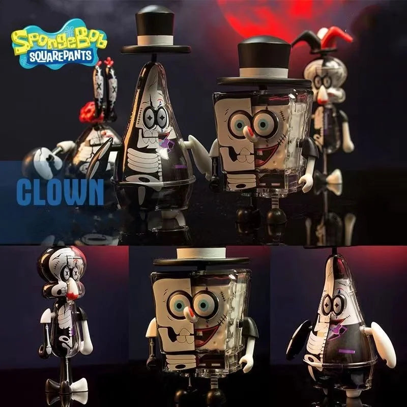 Cartoon SpongeBob Gothic Joker Block Assembly Blind Box Patrick Model