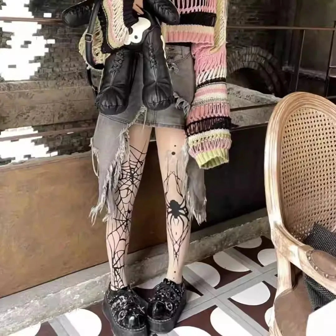 Gothic Vintage Dark Fishnet Tights Stocking Women Emo Alternative Sexy
