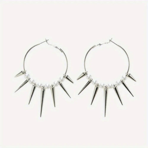 1 Pair Punk Minimalist Dark Gothic Style, Multiple Tapered Spikes