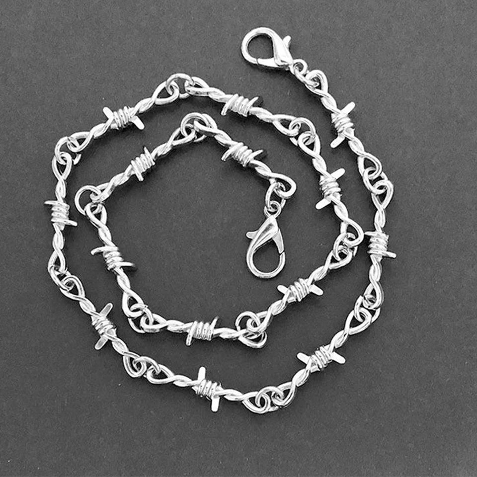 ZAKOL Fashion Iron Unisex Choker Necklace Women Hip-hop Gothic Punk