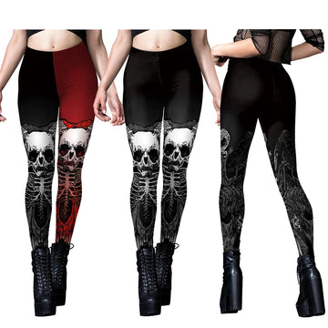 [You're My Secret] Halloween Skeleton Print Legging Punk Women Legging