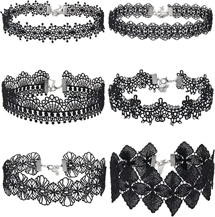 Lady Chokers Leaf Tassel Women Neck Jewelry Accessory Girl Lace Gothic