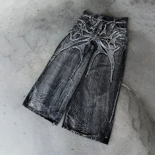 Gothic Retro Oversized Baggy Fit Unisex Mopping Pants Y2K Phantom