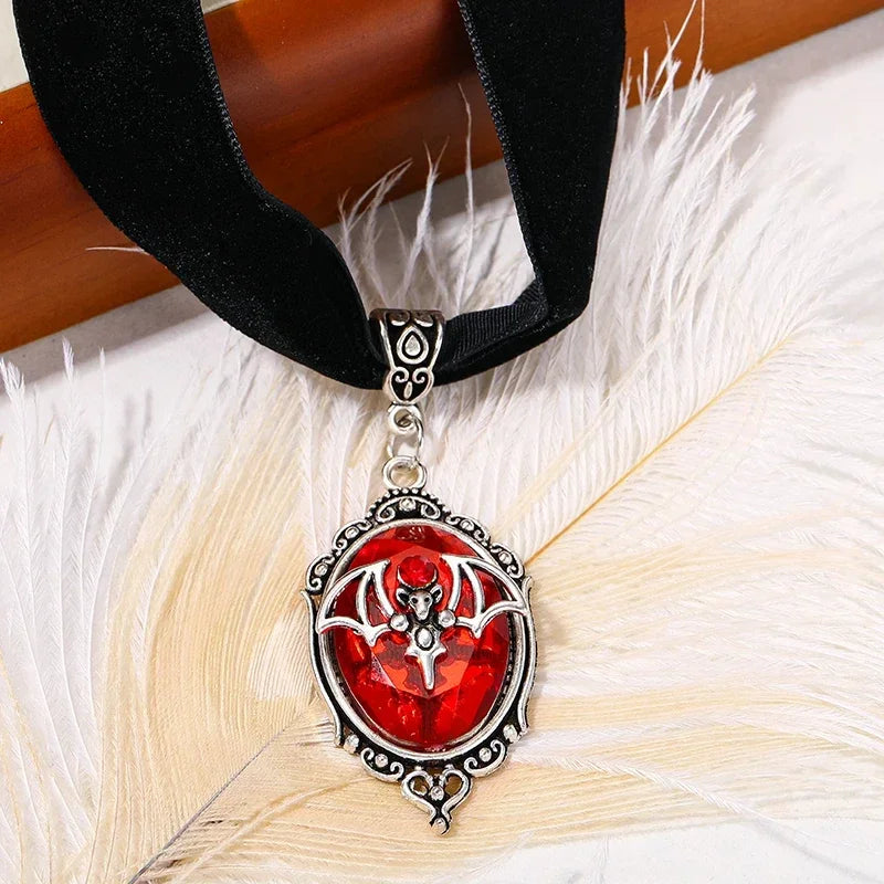 Punk Goth Black Velvet Choker Necklaces Gothic Style Rope Women Neck