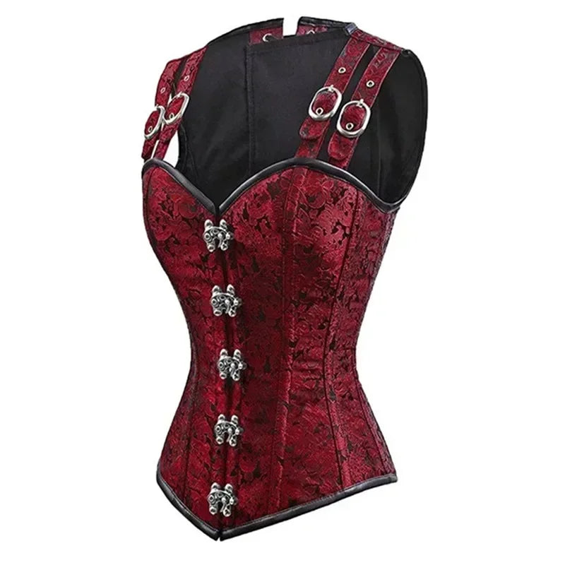 Steampunk Corset Top Sexy Women Shoulder Straps Gothic Bustier Corsets