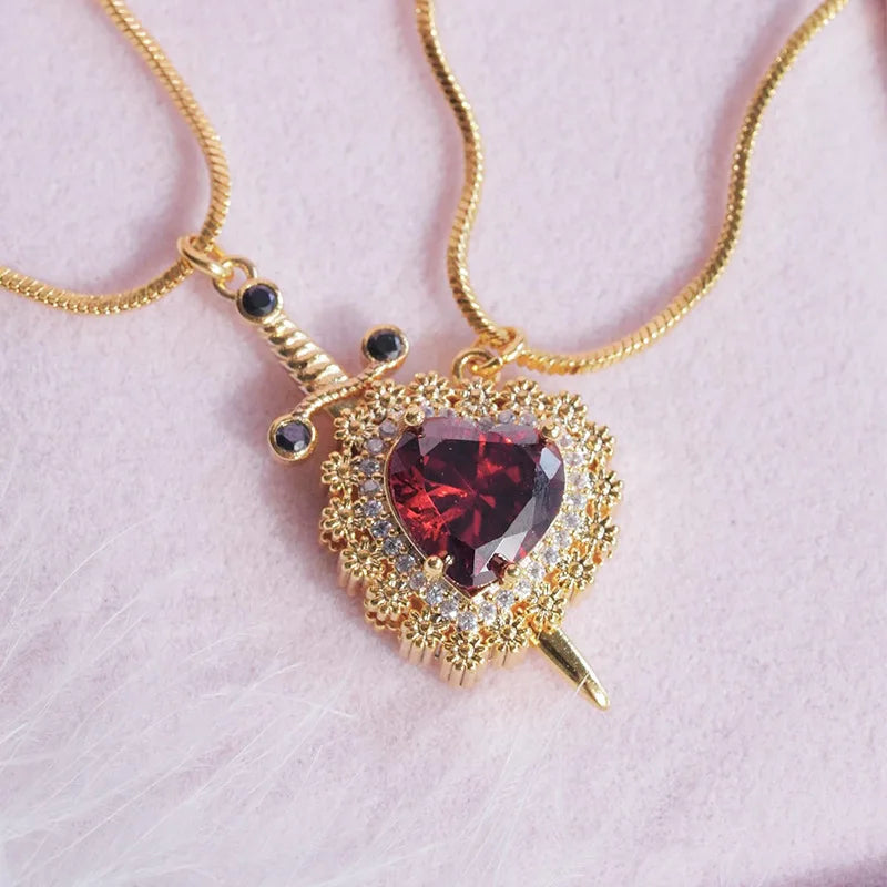 Gothic Punk One Arrow Through The Heart Creative Two Color Couple