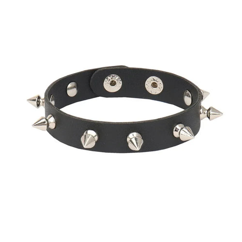 2024 New PU Leather Studded Bracelet Punk Bracelet Adjustable Goth