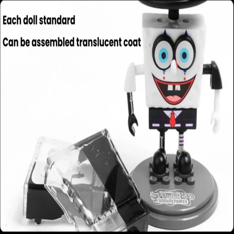 Cartoon SpongeBob Gothic Joker Block Assembly Blind Box Patrick Model