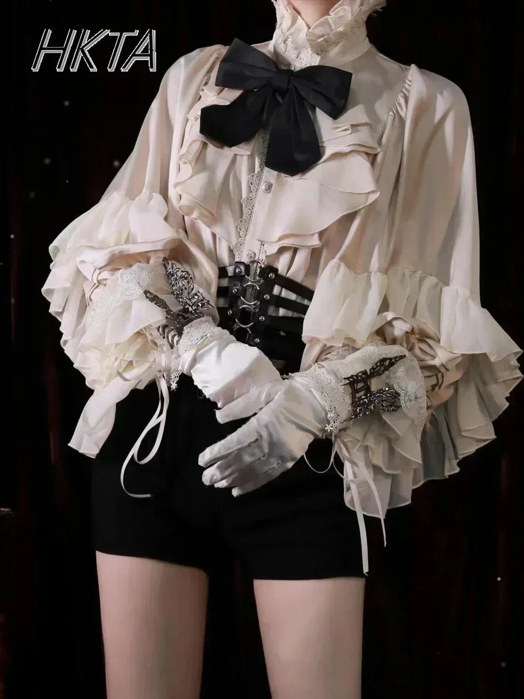 Gothic Style Batwing Sleeve Shirt Women Lolita Loose Spring Autumn