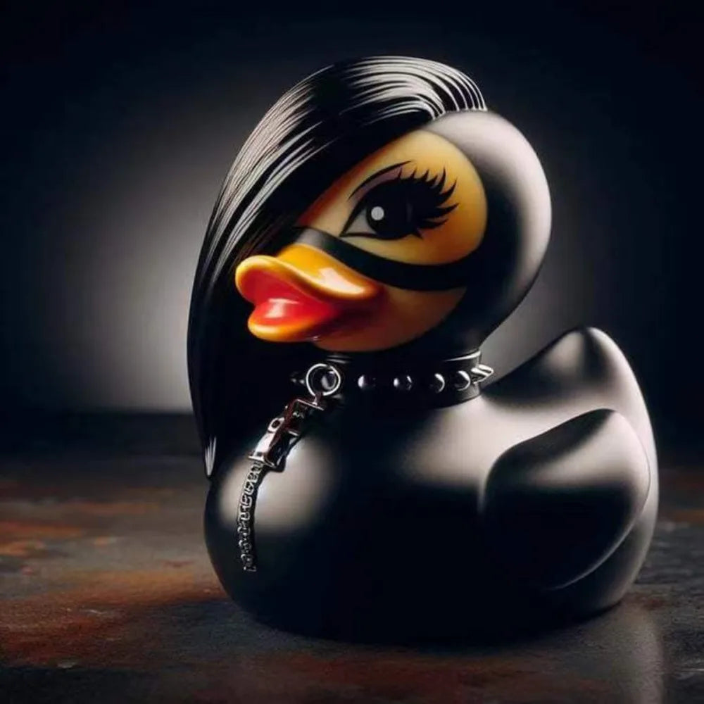 Duck Gothic punk duck, novelty duck decorated with Halloween