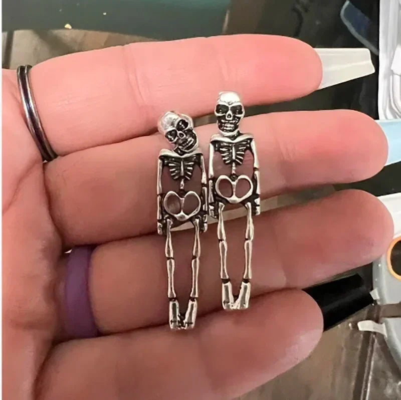 New Halloween Skull Skeleton Drop Earrings for Women Fashion Trend